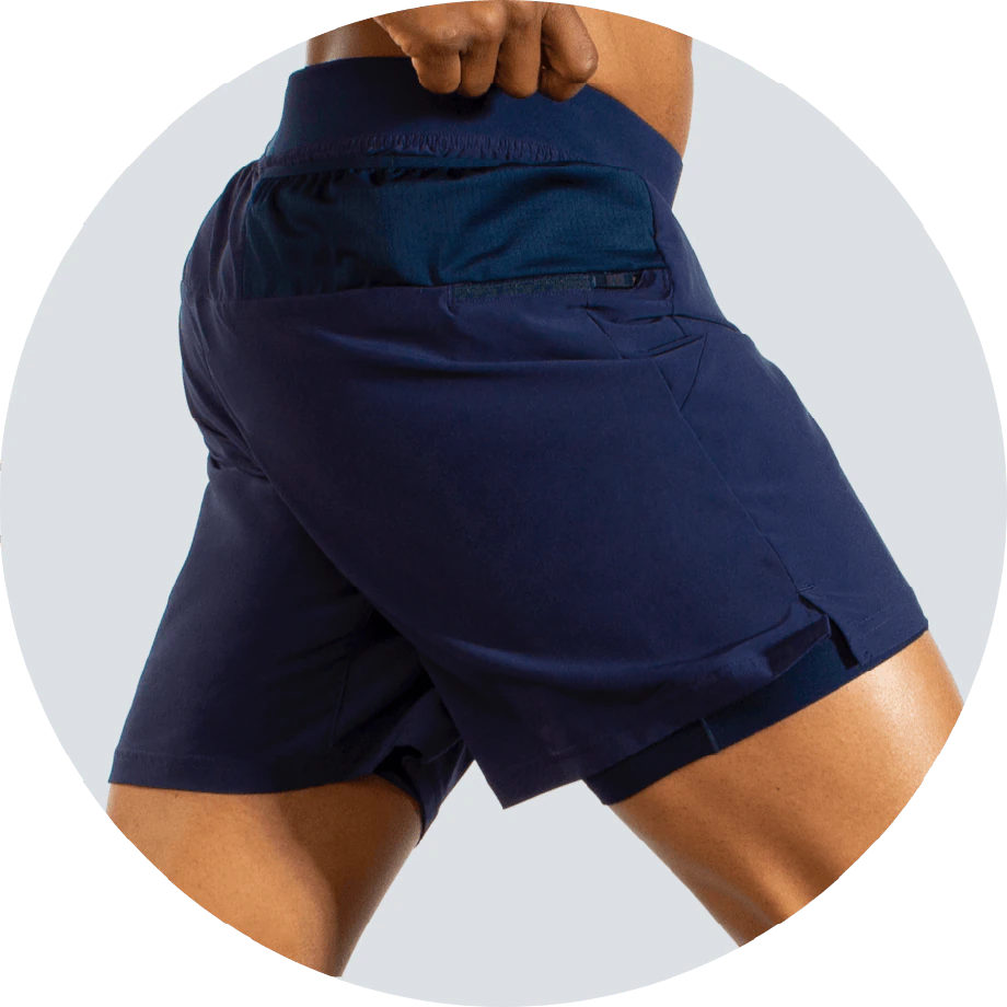 On cloud top running shorts