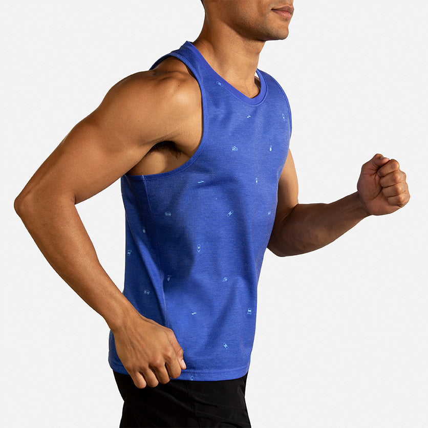 Distance Graphic Tank Men's running tanks